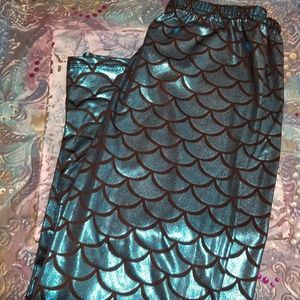Mermaid leggings scales stretch L/XL